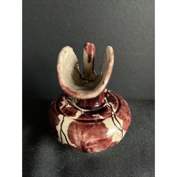 Vintage Mexican Dripware Pottery Sawtooth Miniature Pitcher Oaxaca Mexico - Picture 6 of 11